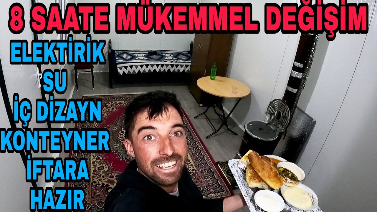 8 SAATE KONTEYNER YAŞAM ALANI HAZIR!!SU ELEKTRİK İÇ DİZAYN SÜPER