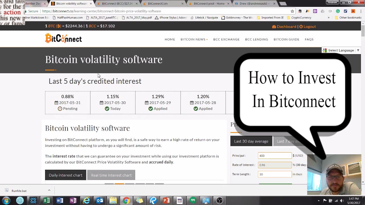 How to lend on Bitconnect Example- Earning Bitcoin daily