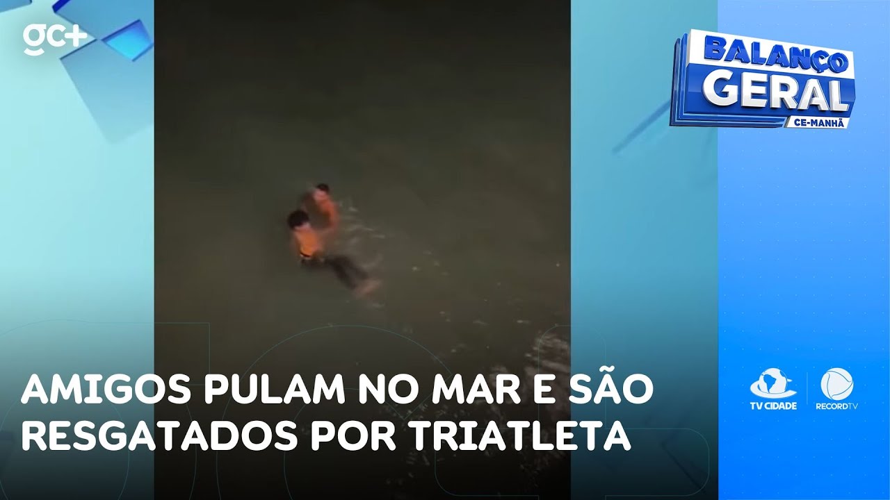 Amigos bebem demais, pulam no mar e são resgatados na Praia de Iracema | Balanço Geral da Manhã