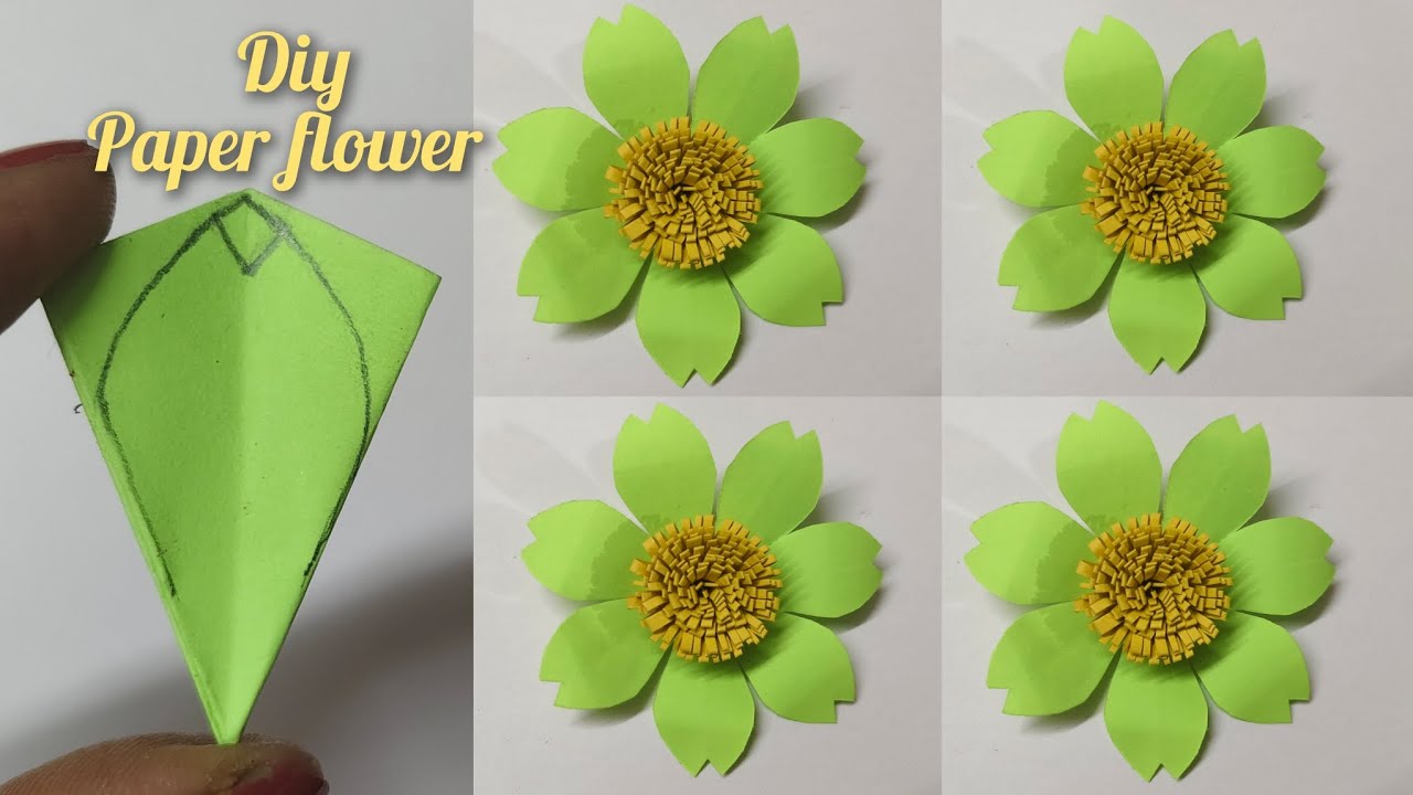 How to make easy paper flower #flower making with paper step by step #kagaj ke phool #paper craft 