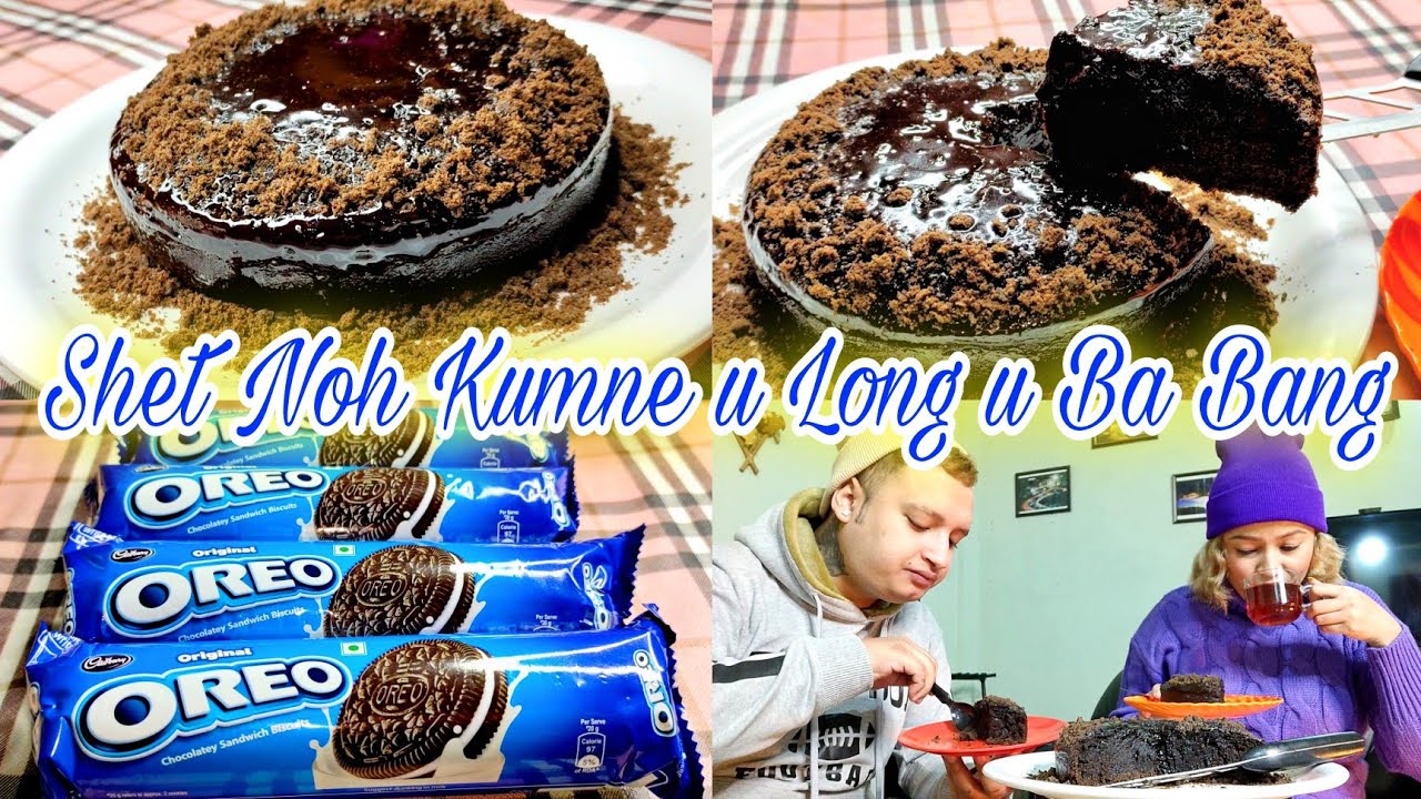 Guys! Shet Cake Mynta Ka Sngi 😋🍰|| Oreo Cake Without Oven 🎂|| Husband Wife || Anisha Khasi Vlog