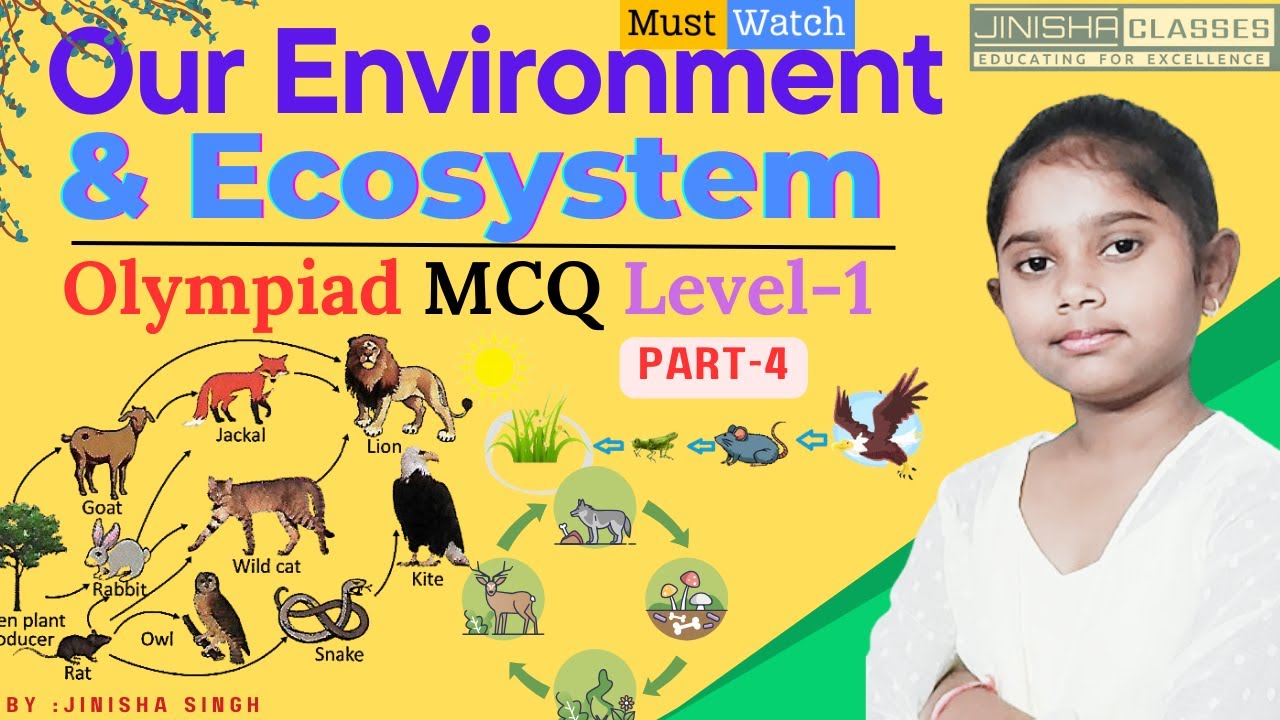 Our Environment & Ecosystem  MCQs Level-1 (Part 4) | NSO Class 5 Preparation   #jinishaclasses