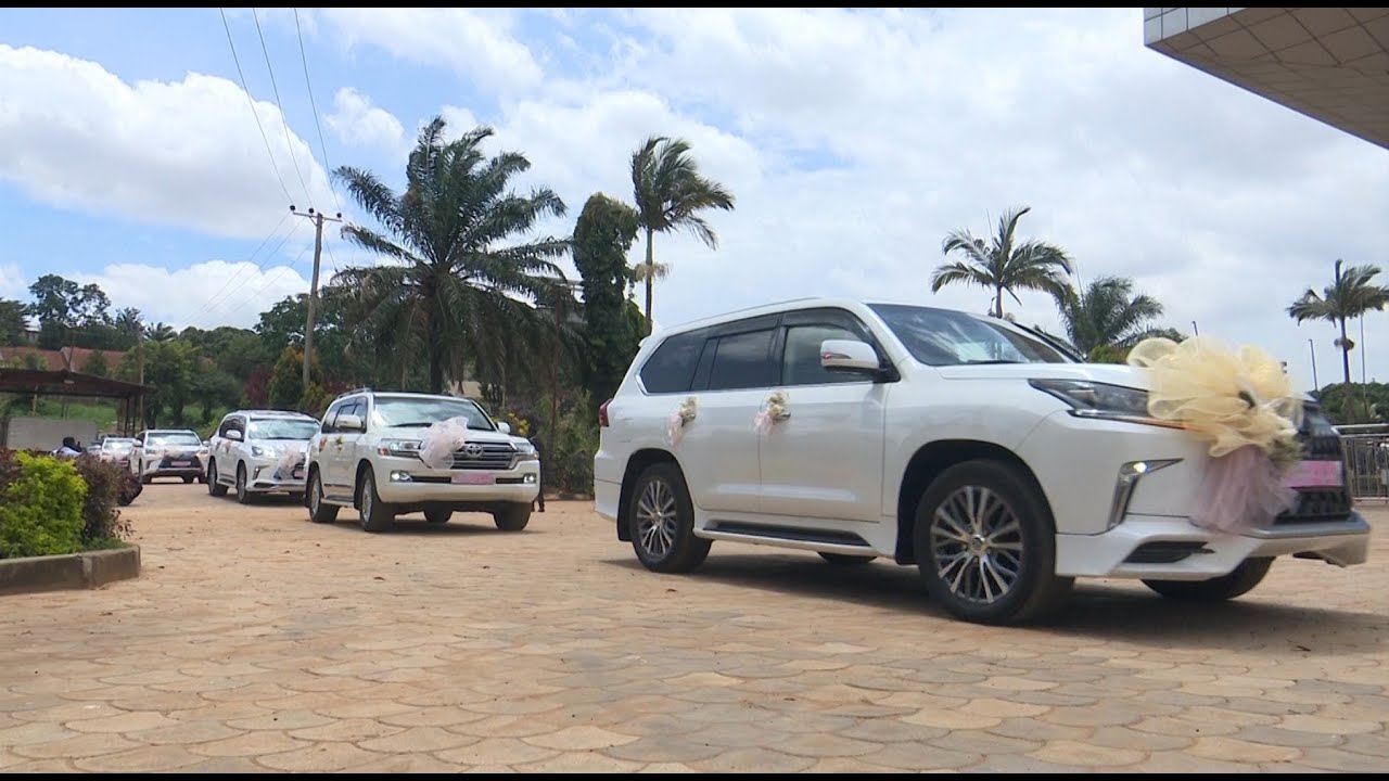 Robert Kayanja's expensive Wedding Convoy arrives at Miracle Center