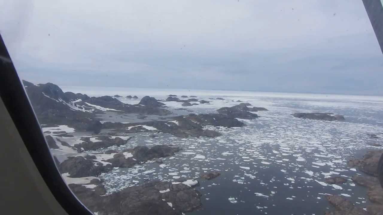 Landing in Kulusuk, Greenland on Air Iceland