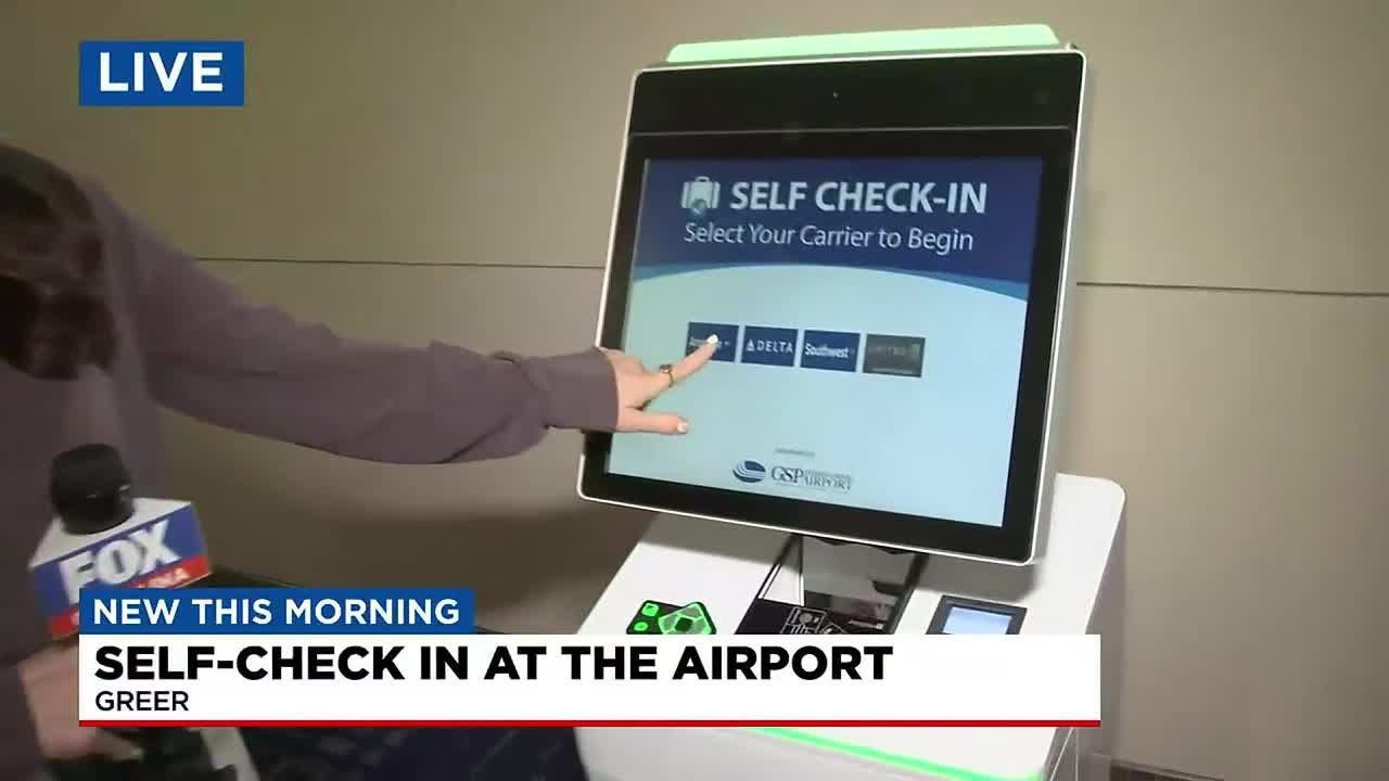 New technology offered for check-in at GSP Airport