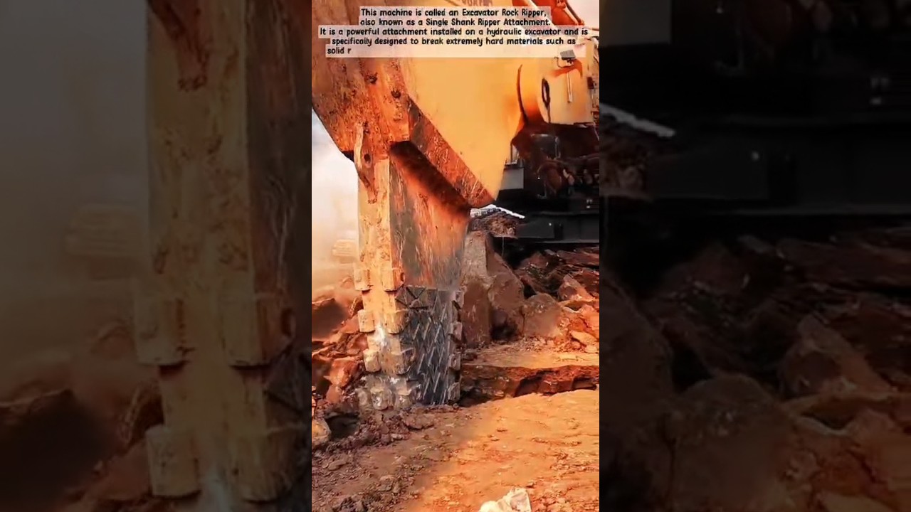 EXTREME Rock Ripper Excavator Shredding Solid Bedrock! 
