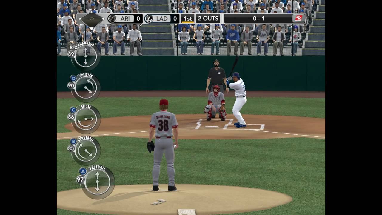 MLB2K10 ARI VS LAD - Pitching (Schilling)
