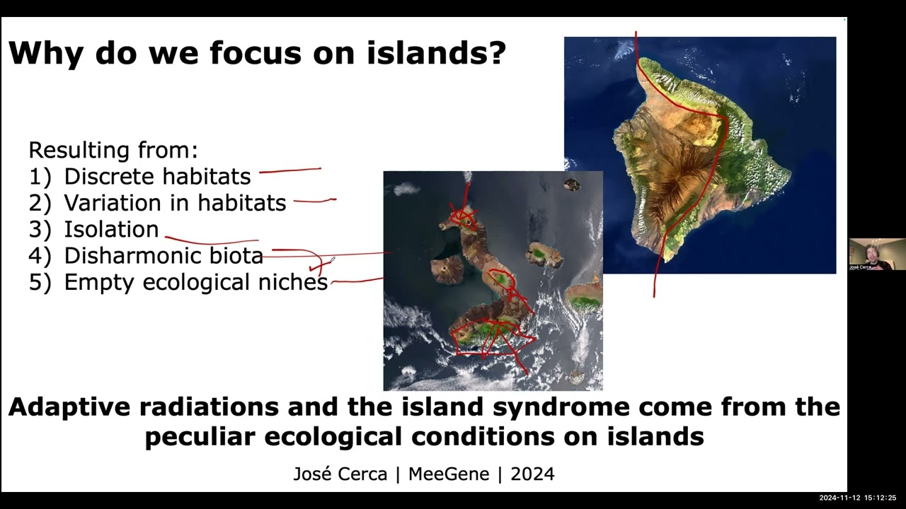 Ecological disparity in adaptive radiations in the Scalesia radiation Galápagos - MEEGene 12.11.2024