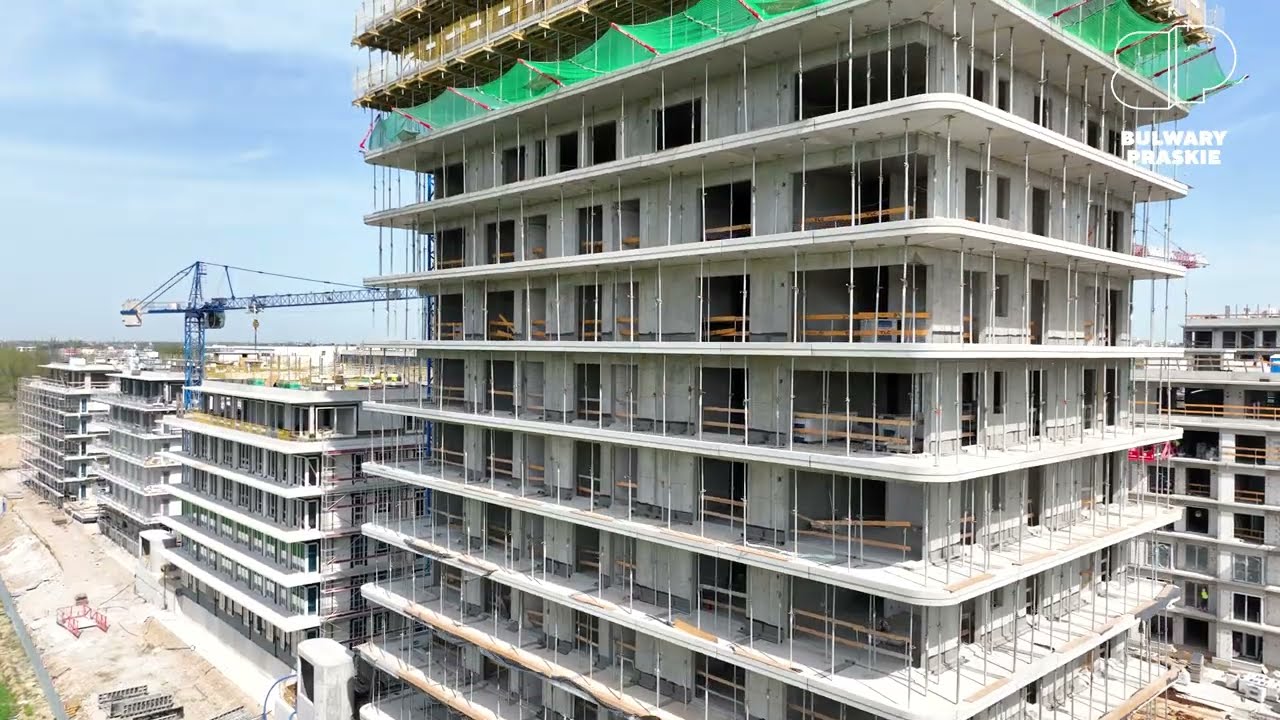 Mennica Polska - Bulwary Praskie, Warszawa - postęp budowy - Kwiecień 2024
