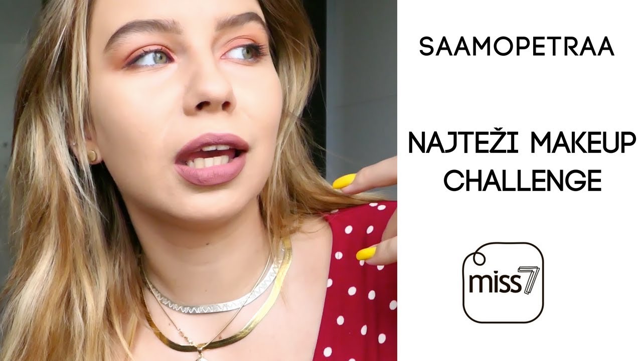 NAJTEŽI MAKEUP CHALLENGE (reversed make up) | SaamoPetraa