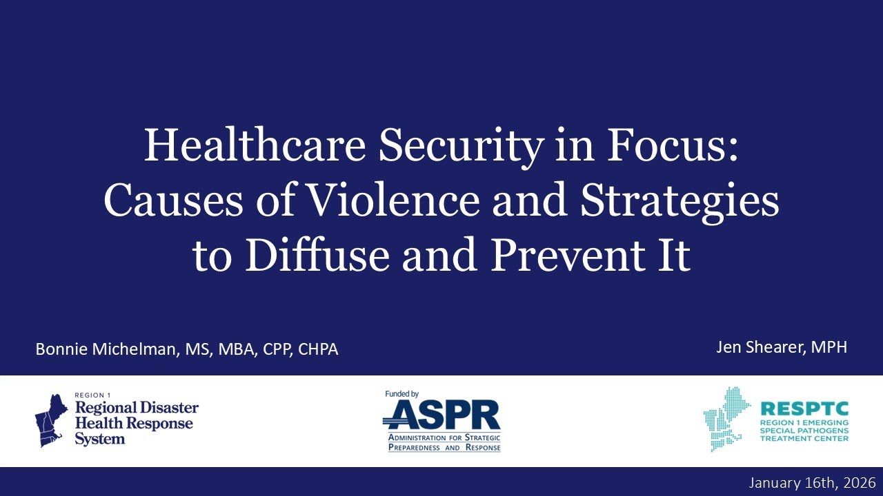Healthcare Security in Focus: Causes of Violence and Strategies to Diffuse and Prevent It