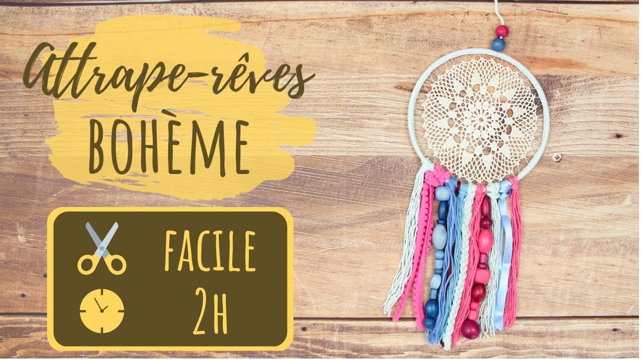 MACRAME | Attrape-rêves bohème avec un napperon