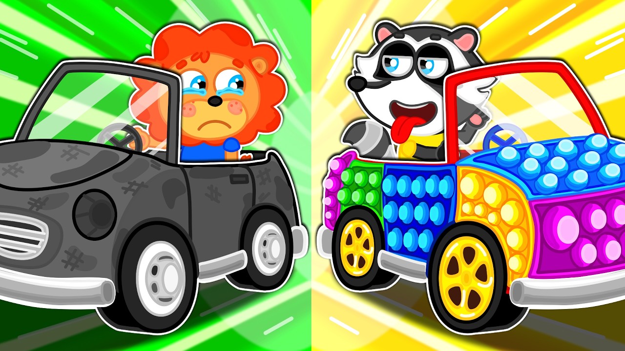 Peque&ntilde;o Leon | Carros maltratados | Dibujos animados | Video Para Ni&ntilde;os