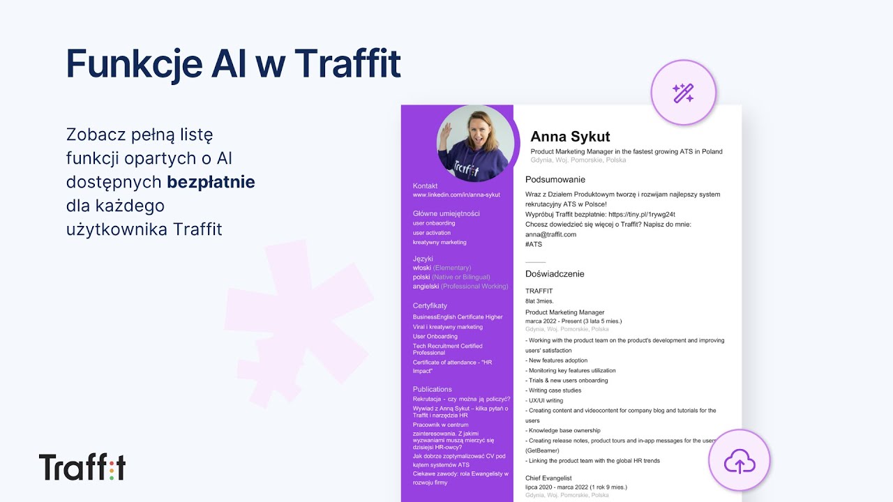 Funkcje oparte na AI dostępne bezpłatnie dla każdego użytkownika Traffit