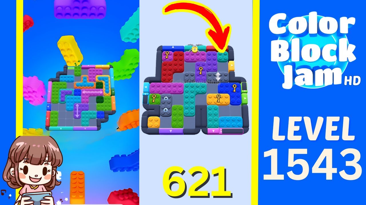 Color Block Jam Level 621 (1543) Solution Walkthrough