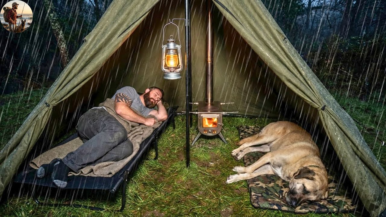Building Crazy Warm Storm Shelter | bushcraft build