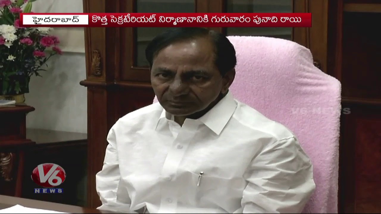 Arrangements Getting Ready For Telangana New Secretariat Bhoomi Pooja | V6 News