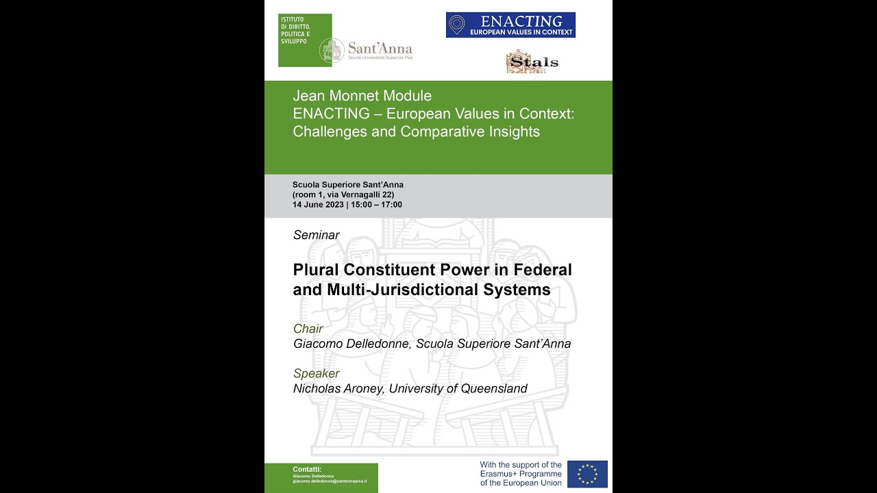 Plural Constituent Power in Federal and Multi-Jurisdictional Systems