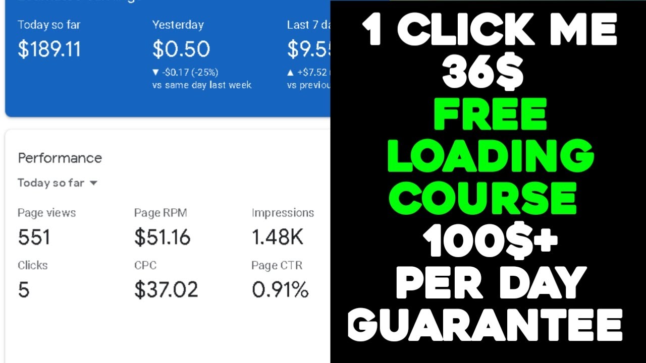 FREE Adsense Loading Trick | How to do adsense loading | adsense loading kaise kare | adsense part 1