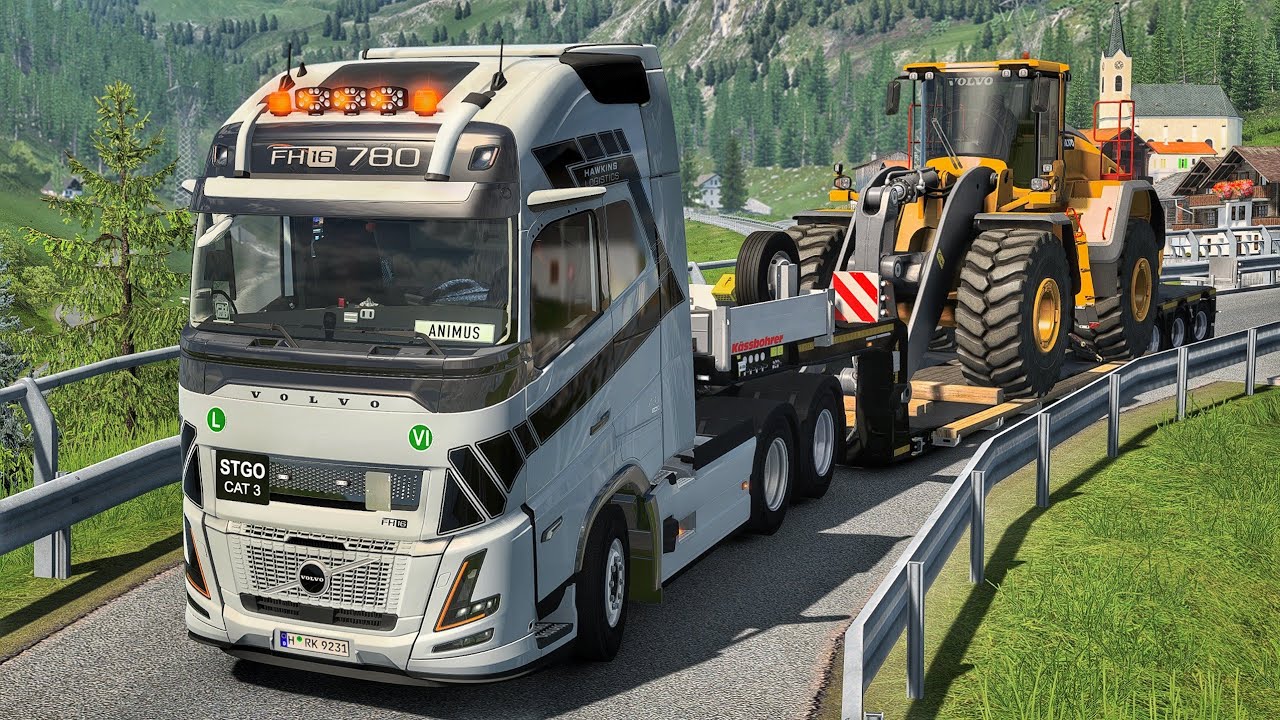 Cross Country Delivery to Italy through Scenic Swiss Alps | #ets2