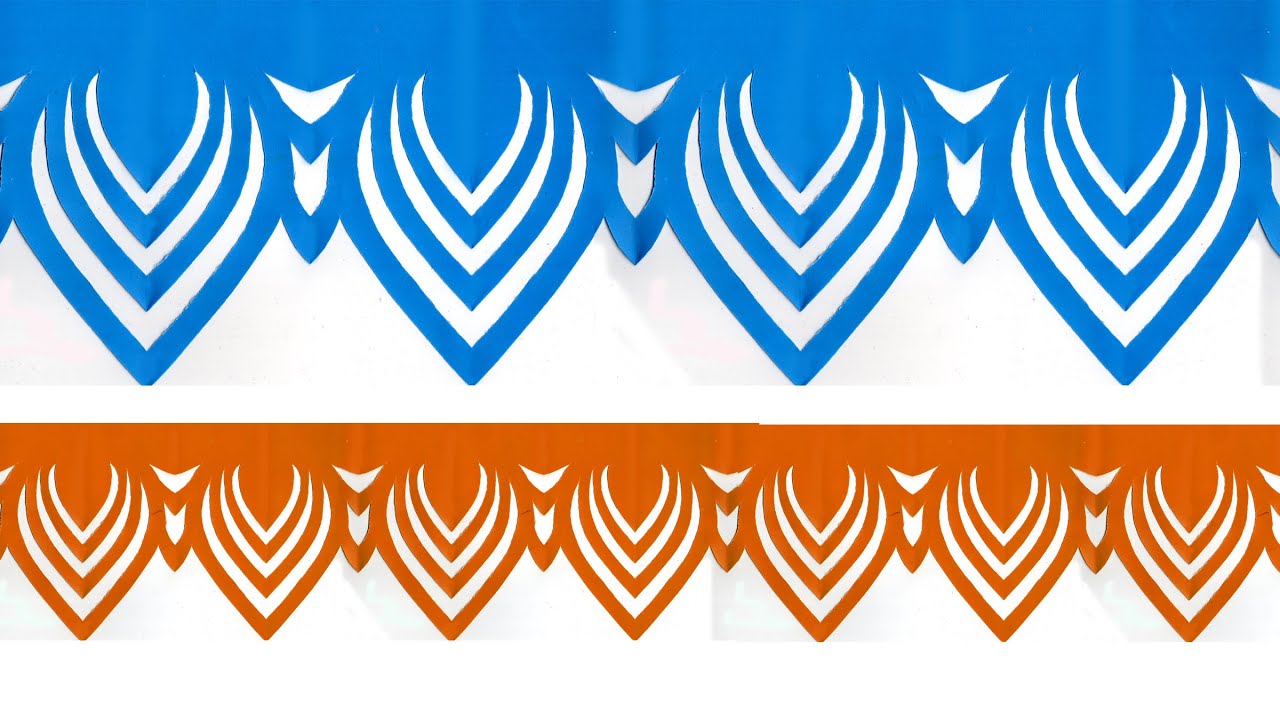 Border design for bulletin board 10 | Soft board border design | paper cutting design | paper art