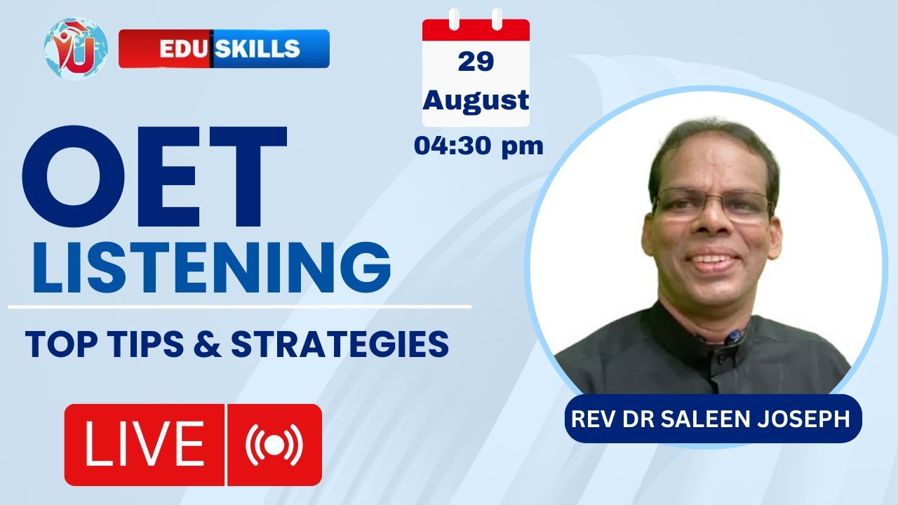 Edu Skills: OET Listening Part - A|🌹Top Tips & Strategies 🌹| OET made easy