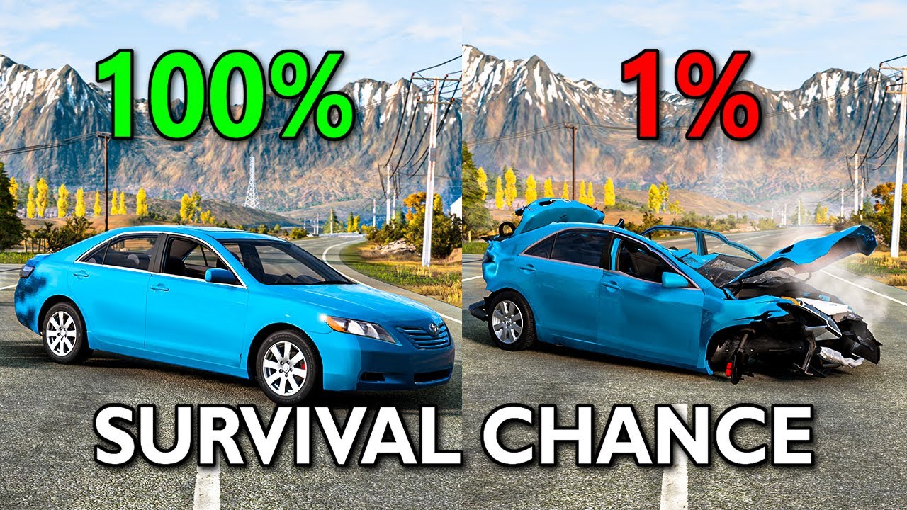 Realistic Survival Chance Crashes (With Dummies) #9 | BeamNG.drive