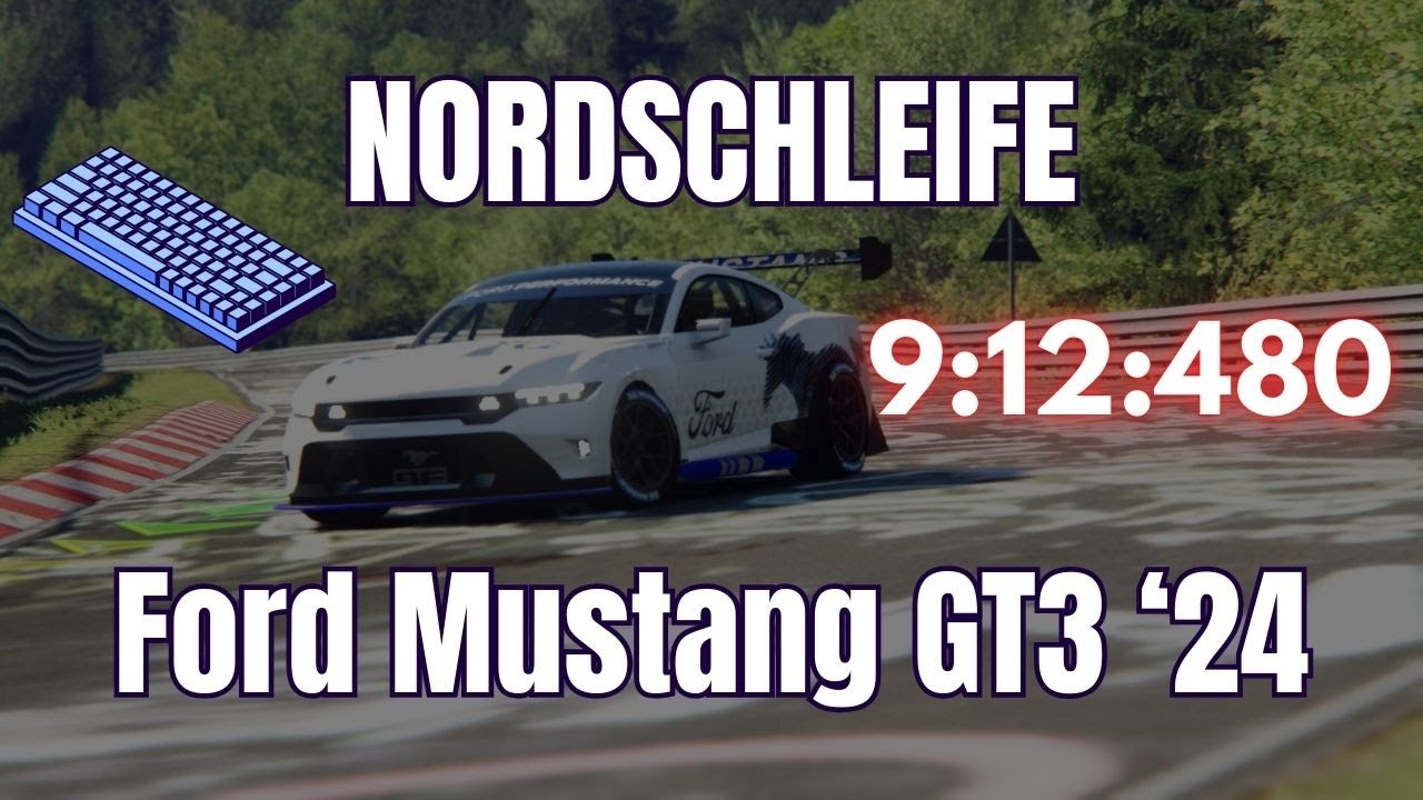(Keyboard) Ford Mustang GT3 '24 | Fast Lap in Nordschleife | Asseto Corsa (Content Manager)