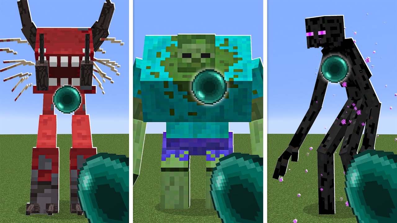 what's inside all bosses? what's inside All Minecraft Bosses and Mutant mob boss? - MINI compilation