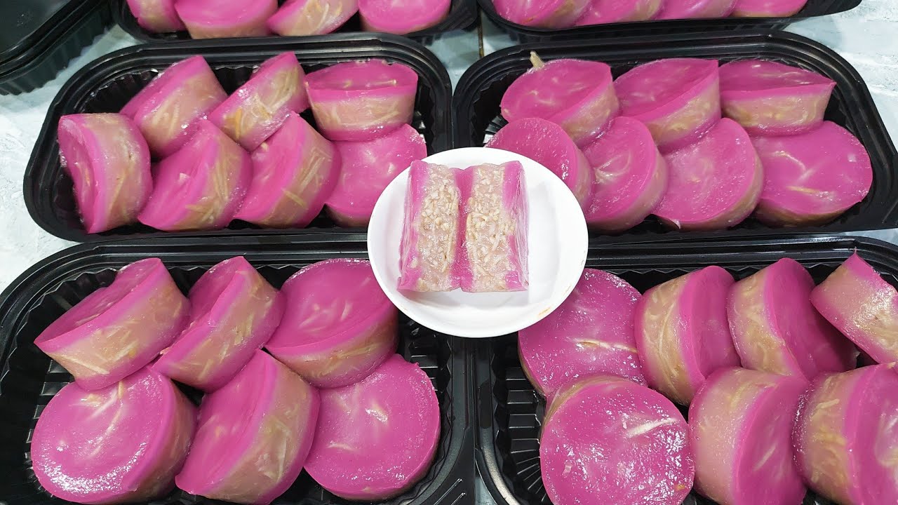 Cách làm da lợn khoai môn . Bánh dẻo dai mềm . Siu béo . Ngon