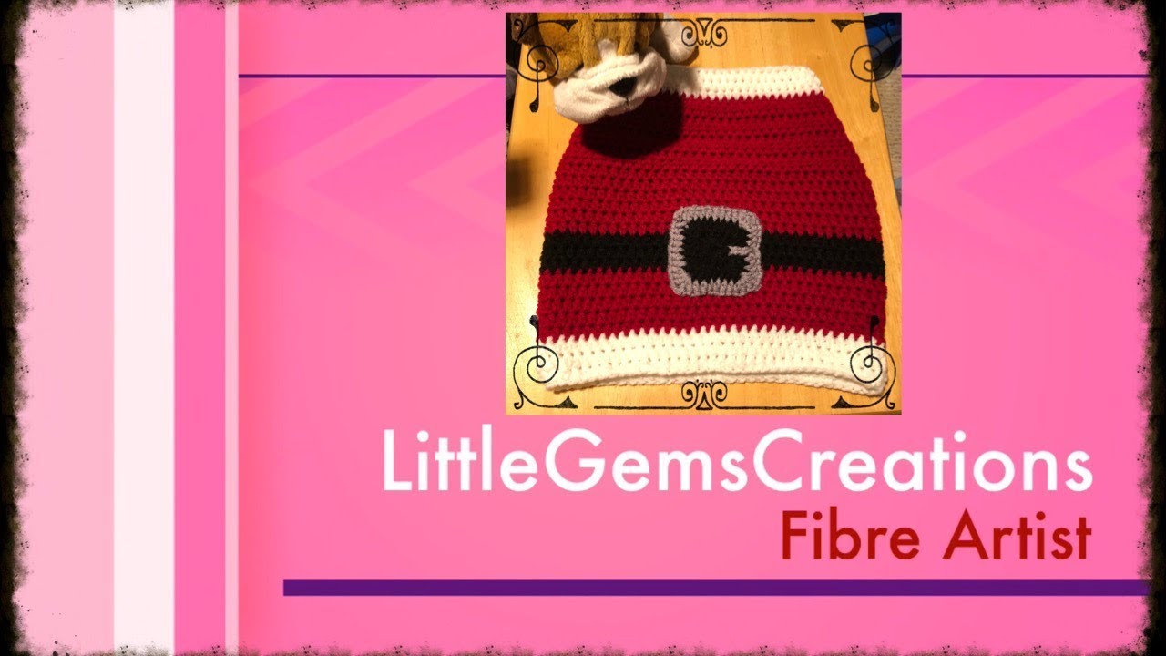 Small Santa Dog Sweater - Crochet