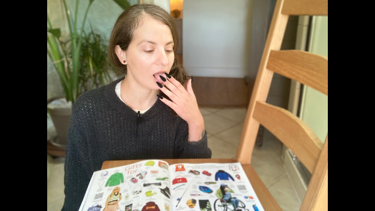 Finger Licking & Page Flipping (ASMR whisper)