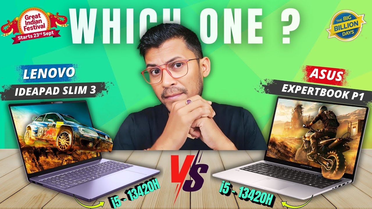 Lenovo IdeaPad Slim 3 против ASUS Expertbook P1🔥Intel Core i5-13420H💥Великий индийский фестиваль ...