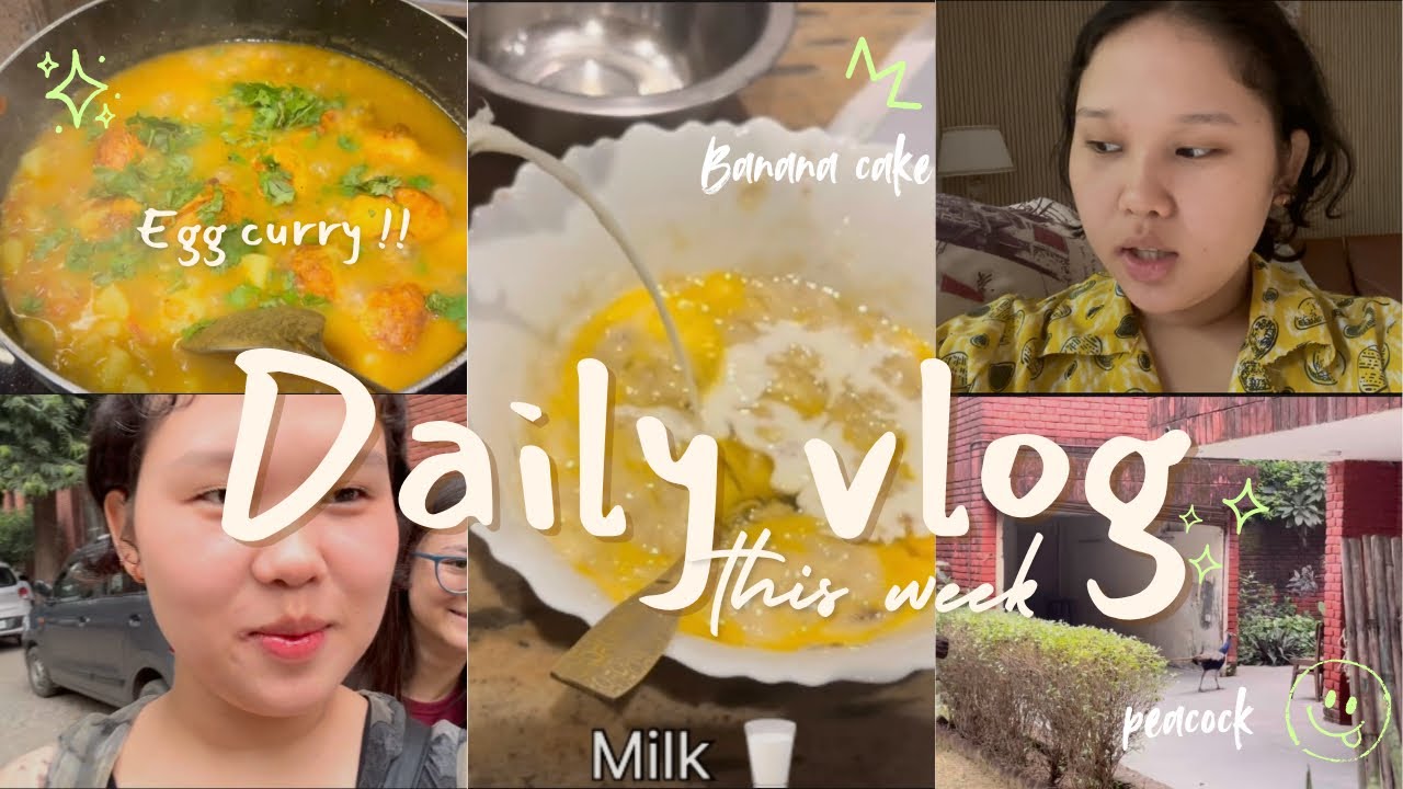 Made banana cake for the first time 🤣(not a good experience)Egg curry ,college days #youtube #vlogs 