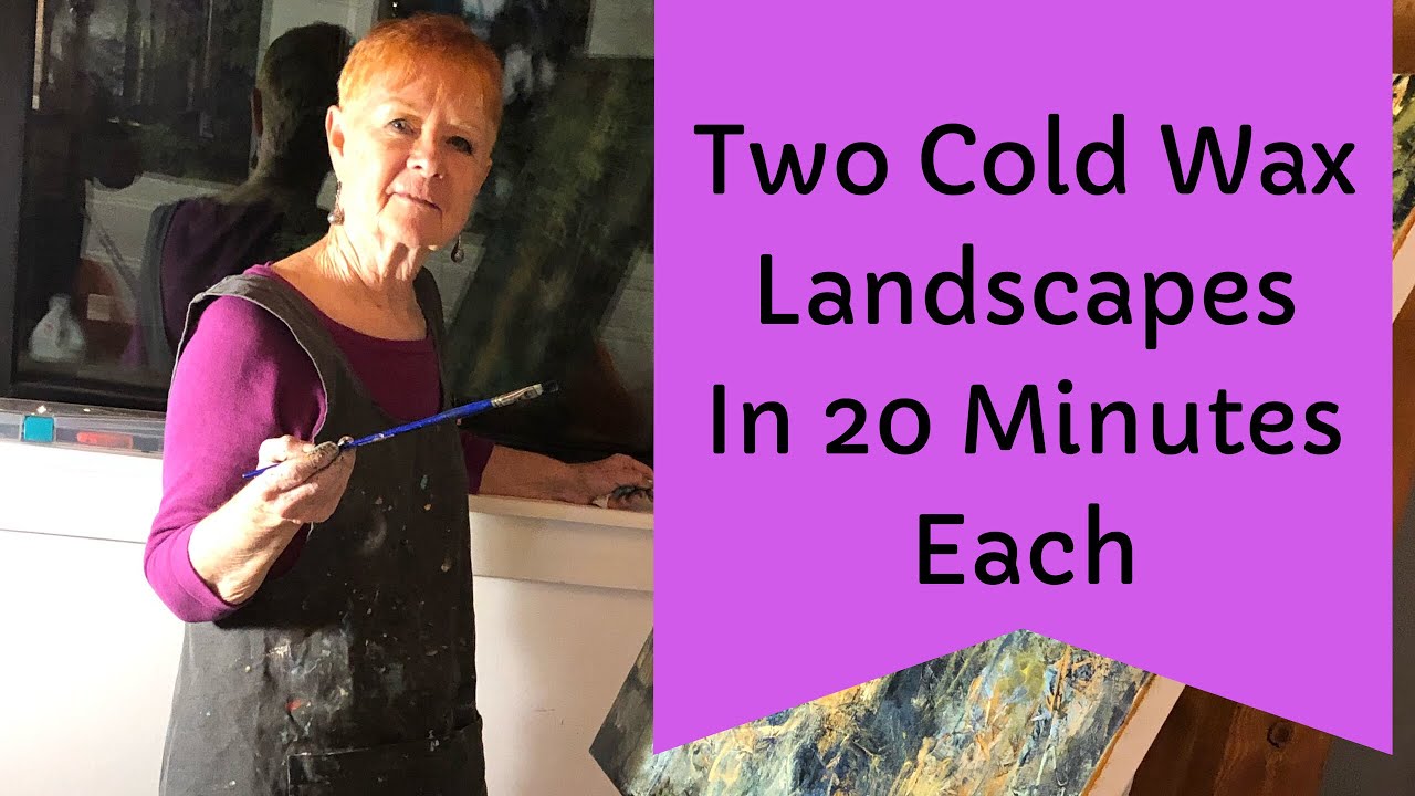 #37 Two Intuitive Cold Wax Landscapes In 20 Minutes Each. Linda Benton McCloskey 4/3/2019