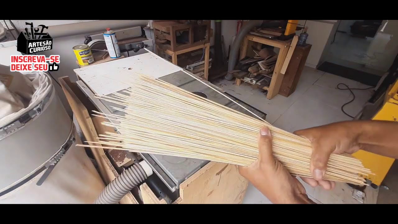 PREPARANDO BAMBU PARA GAIOLA COM SELADORA