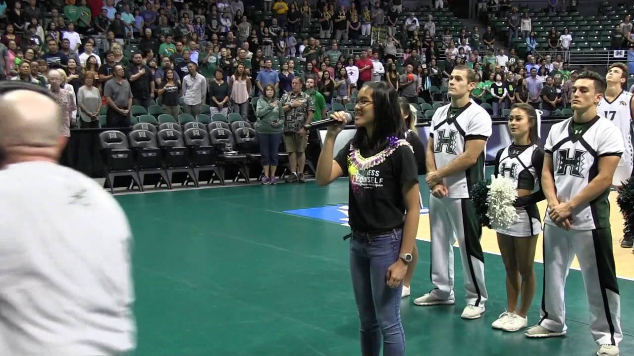 Krista Chang's 9th Stan Sheriff Center anthem appearance