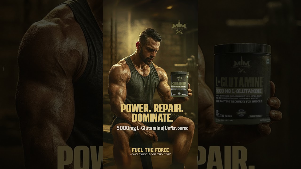 Muscle Military L-Glutamine 5000mg Recovery Fuel for Every Workout@Musclemilitary
