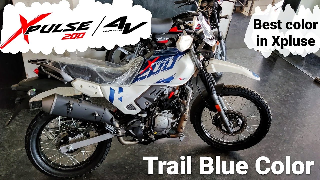 2022 Hero Xpulse 200 4V Trail Blue Color | Xpulse 200 4V White & Blue Color | Xpulse 200 4V White