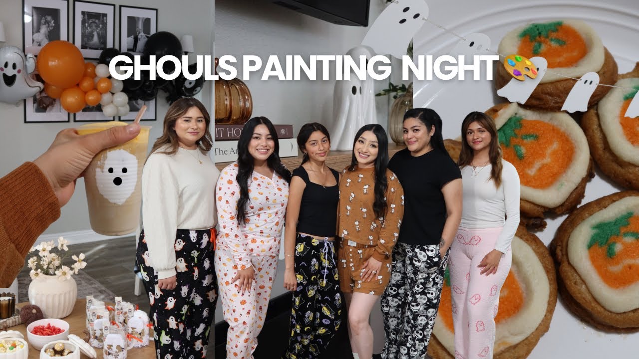 Hosting A Spooky Night | Decorating, Painting Pumpkins, Baking
