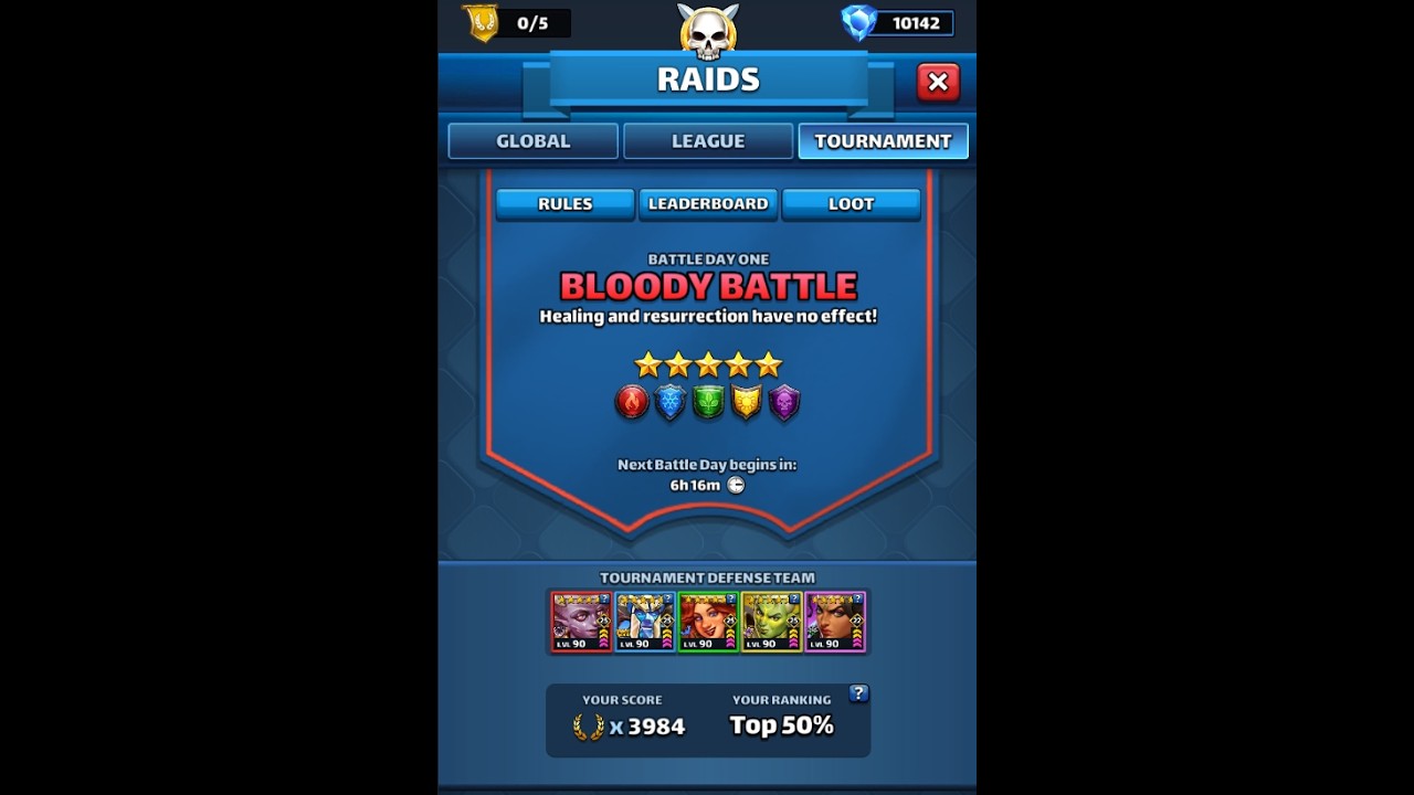 Legendary Tournament Bloody Battle Day 1