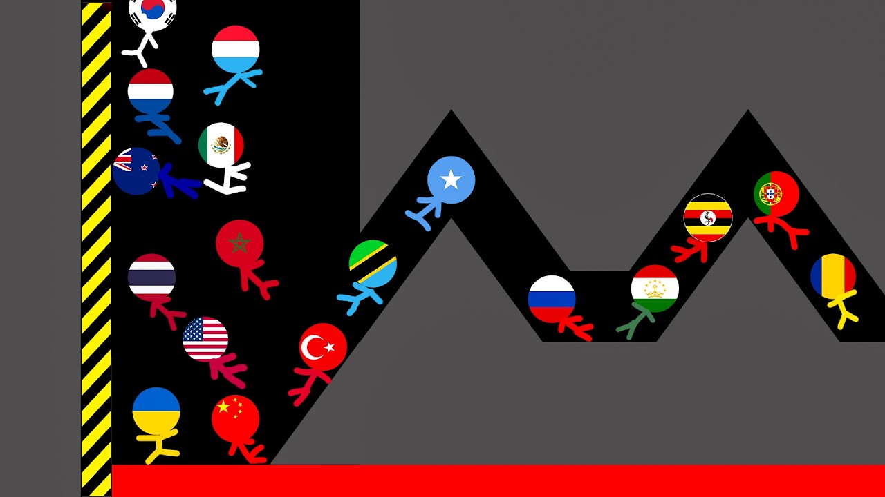 80 Countries Marble Race Steakman Tournament In Algodoo — Who Will Win?