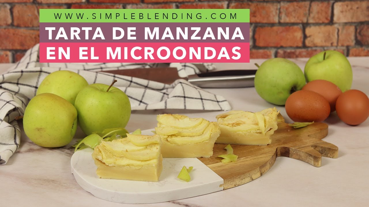 TARTA DE MANZANA EN EL MICROONDAS | Cómo preparar pastel de manzana rápido | Pastel en microondas
