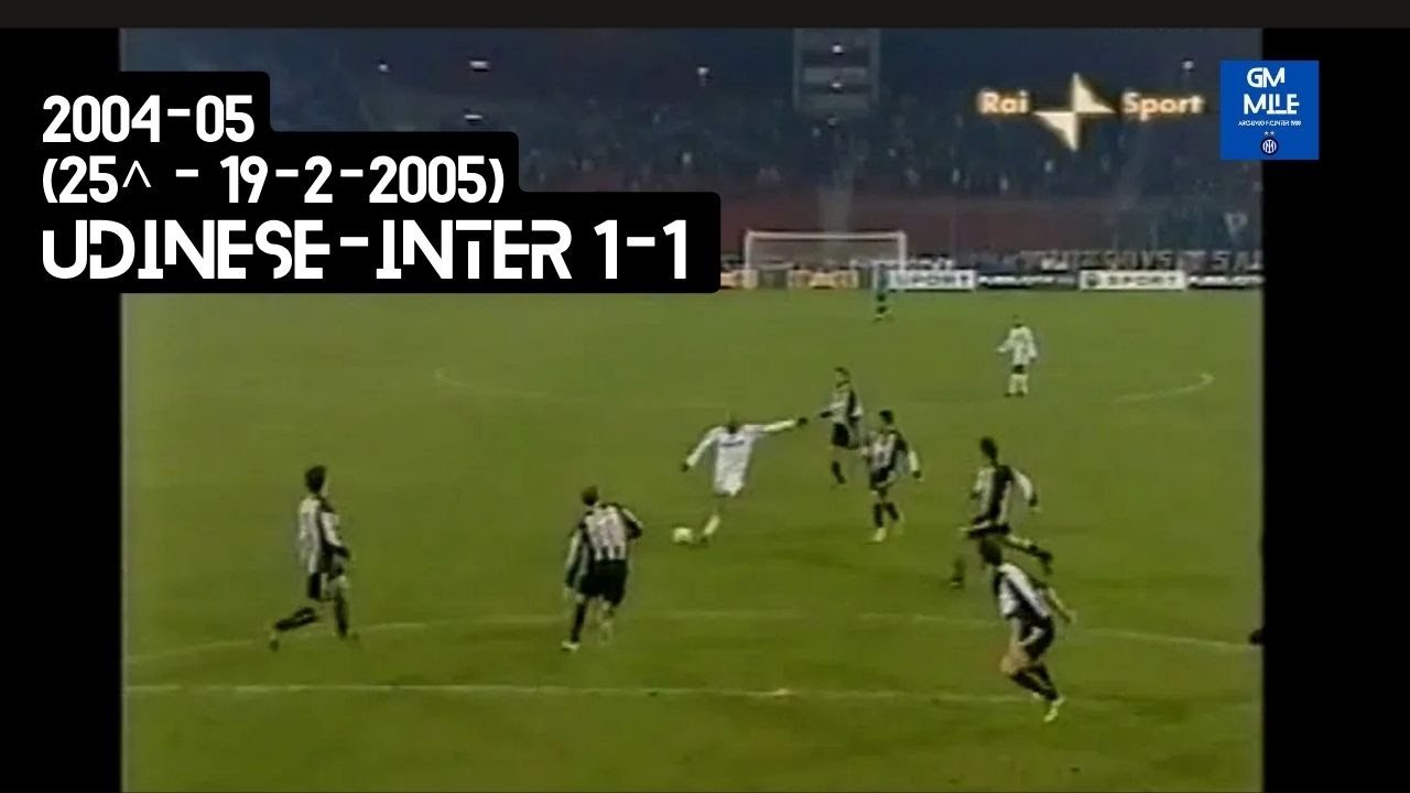 2004-05 (25^ - 19-02-2005) Udinese-INTER 1-1 [Veron,Goitom] Servizio SabatoSprint Rai2