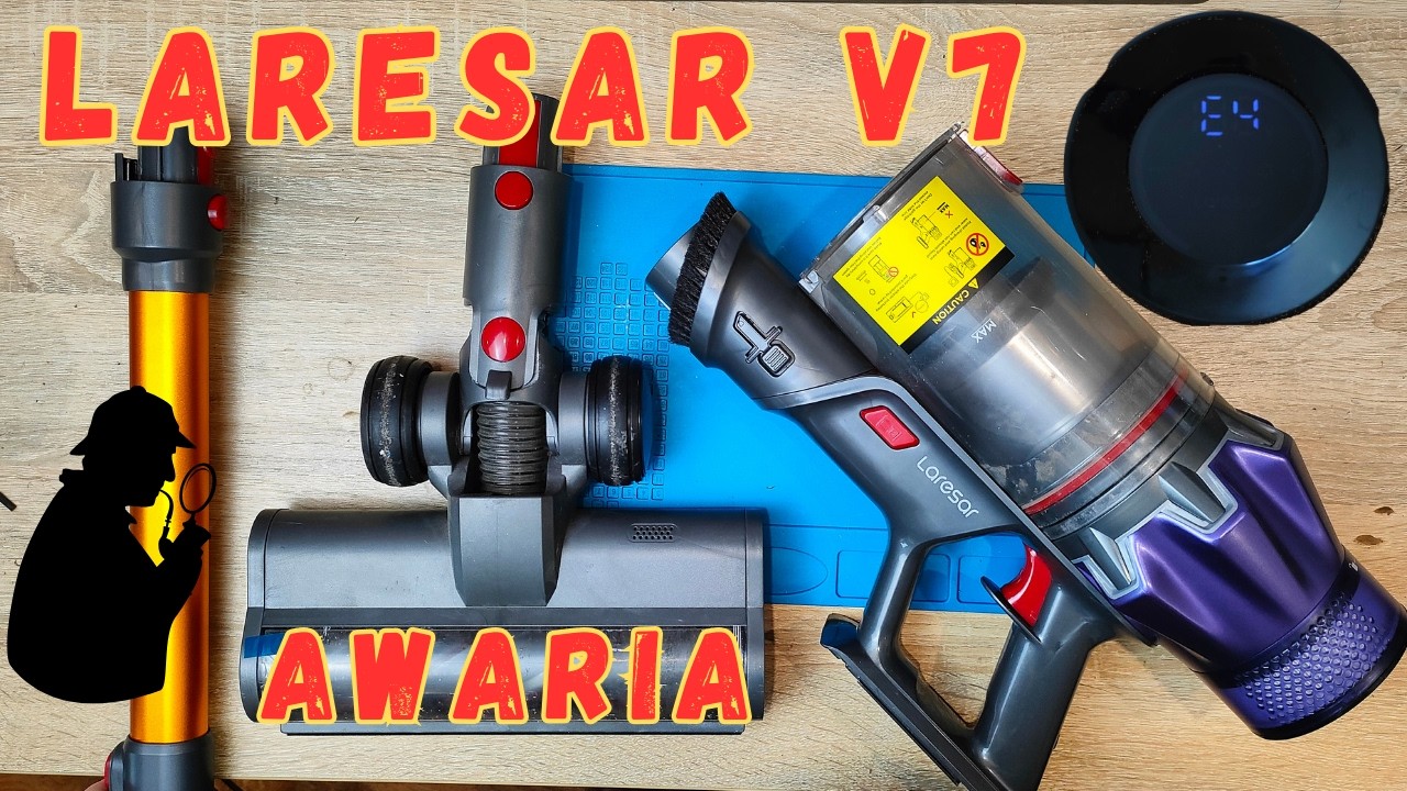 Odkurzacz Laresar V7 błąd E4 - naprawa. Long version.