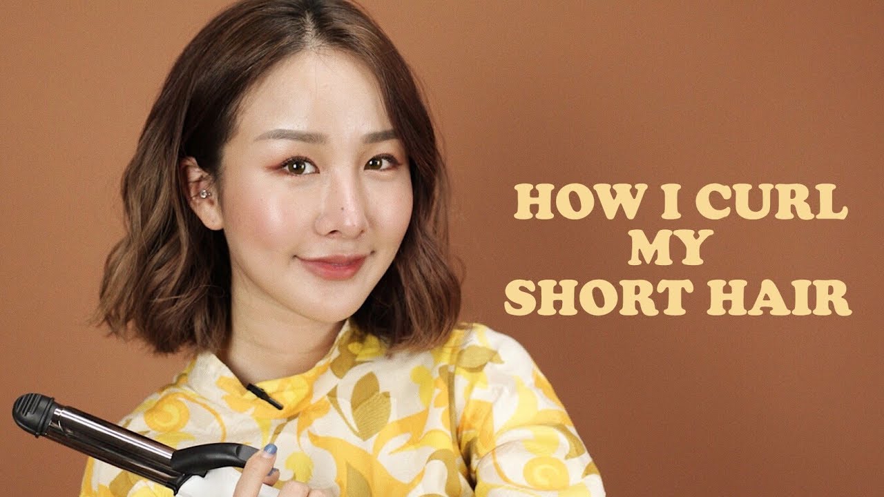 How I curl my hair สอนม้วนผมสั้นสไตล์ เกาๆ ง่ายๆด้วยตัวเอง (engsub)✨| Brinkkty