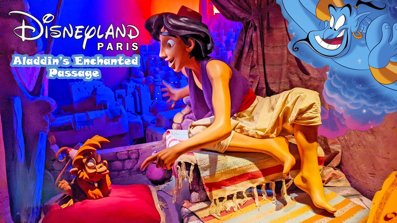Aladdin's Enchanted Passage Walkthrough at Disneyland Paris (April 2022) [4K]