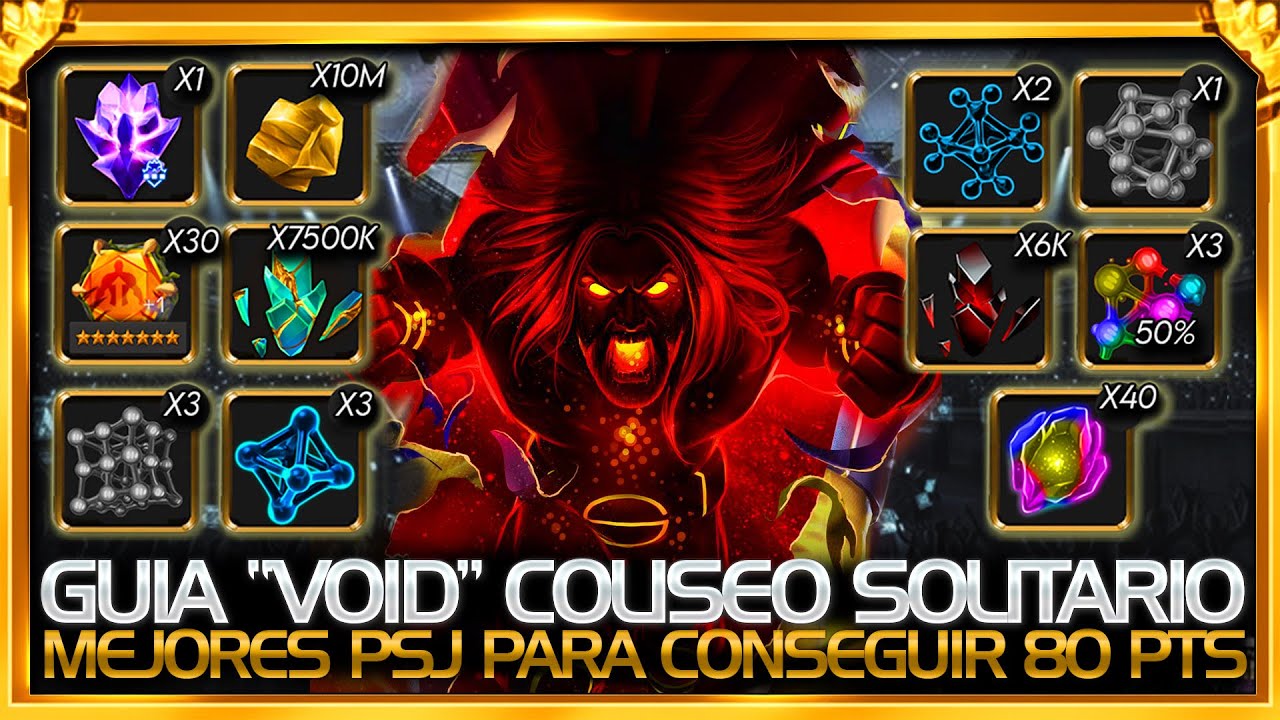 GUÍA COLISEO “VOID” OBTÉN NEXO 7⭐️MEJORES PSJ & TRUCOS PARA CONSEGUIR 80 PTS (SEMANA 3-4) | MCOC