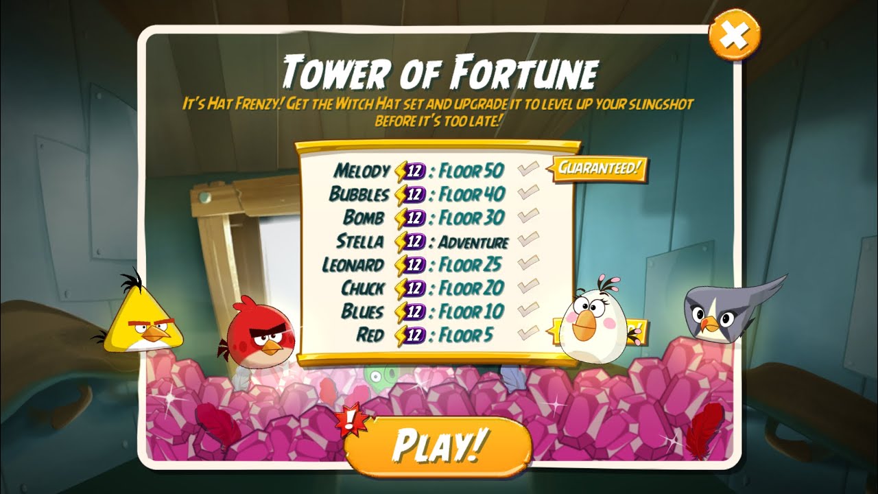Tower Of Fortune - Day 1 For The Witch Hat Set - Angry Birds 2