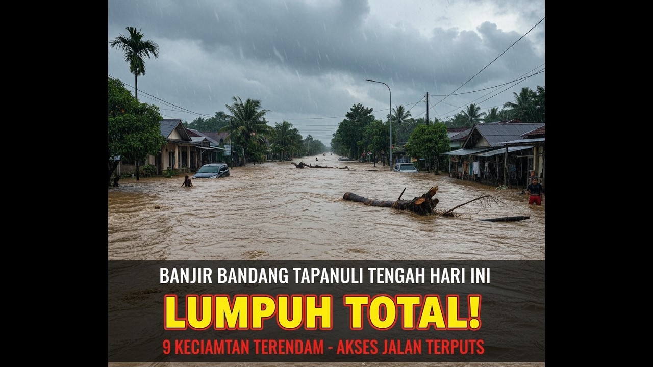 Banjir Bandang Tapanuli Tengah Hari Ini: 9 Kecamatan Terendam, Akses Jalan Lumpuh Total!
